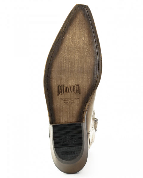 Bottes unisexes Cowboy (Texanas) 1920 Modèle Vintage Taupe (Mayura Bottes) | Cowboy Boots Portugal