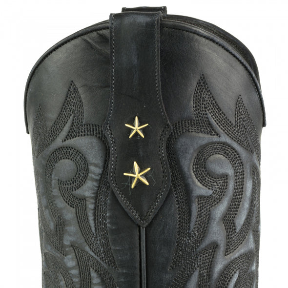 Bottes Femme Cowboy Modèle Alabama 2524 Noir Lavage | Cowboy Boots Portugal